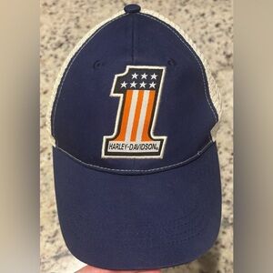 Harley Davidson Blue number 1 kids hat